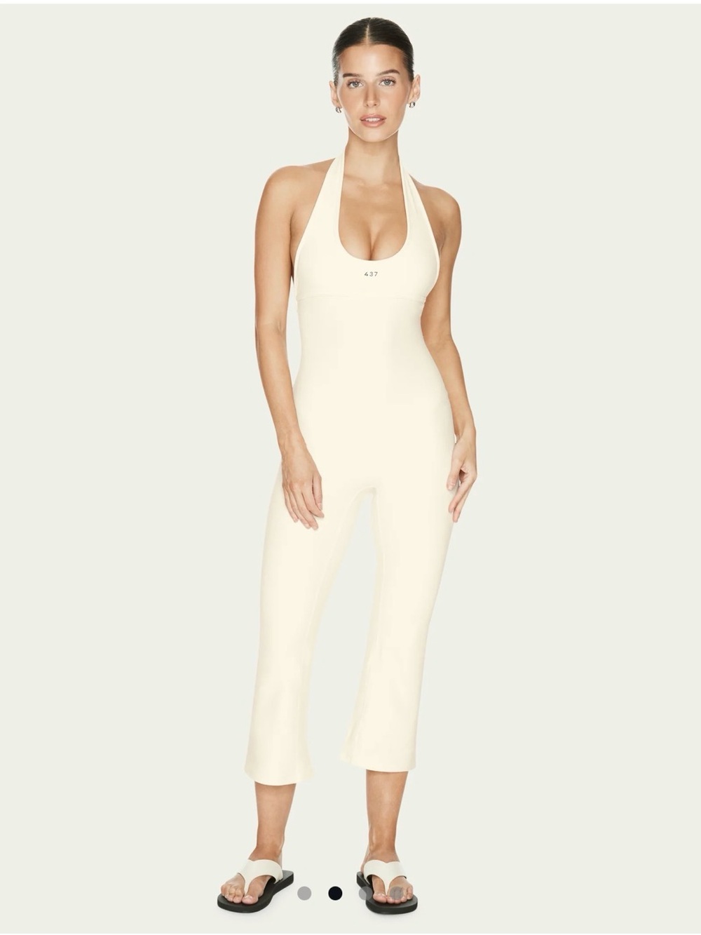 437 The Halter Onsie Cream
